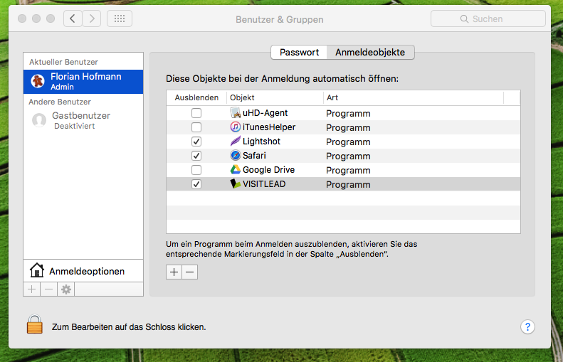 Autostart on Mac