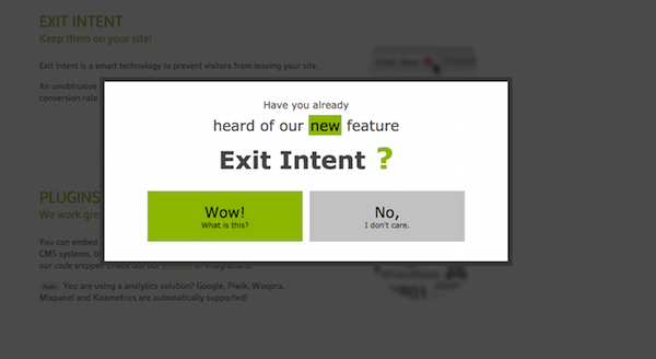 exit intent